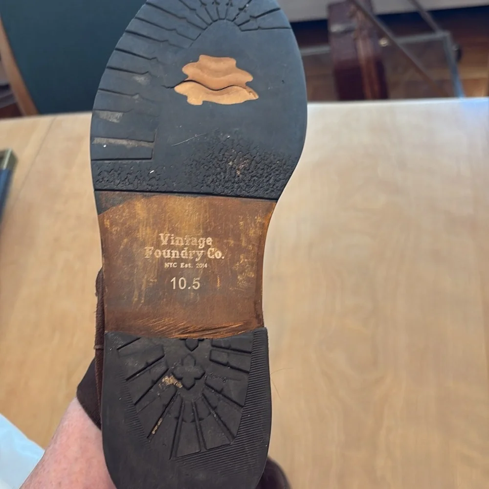 Vintage Foundry Co. Men's Brown Suede Boots. Size 10.5